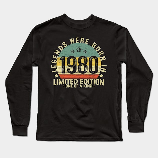 41 Years Old Birthday Legends Were Born In 1980 Long Sleeve T-Shirt by heart teeshirt